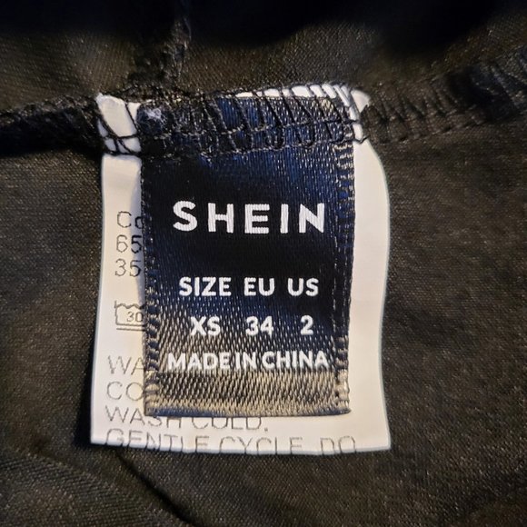 SHEIN Women Size XS (2) Black/Sheer Bodysuit, GUC - Picture 9 of 9